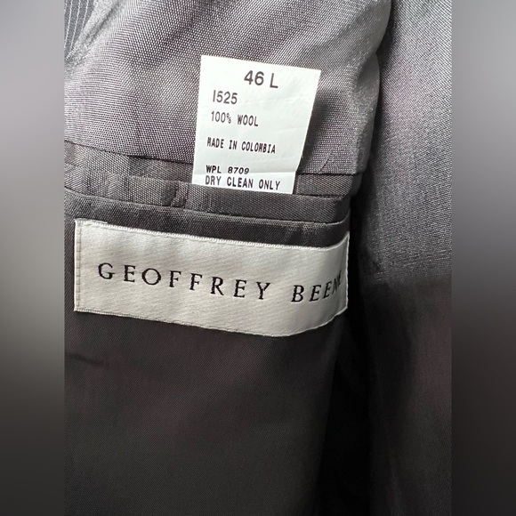 Geoffrey Beene new suit jacket black size 46 L 100% wool. MN41 - Picture 4 of 7